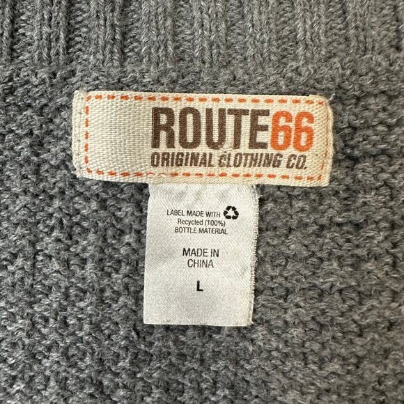 ROUTE 66 Size Large Dark Gray Knit Sweater with Studs - Picture 7 of 11